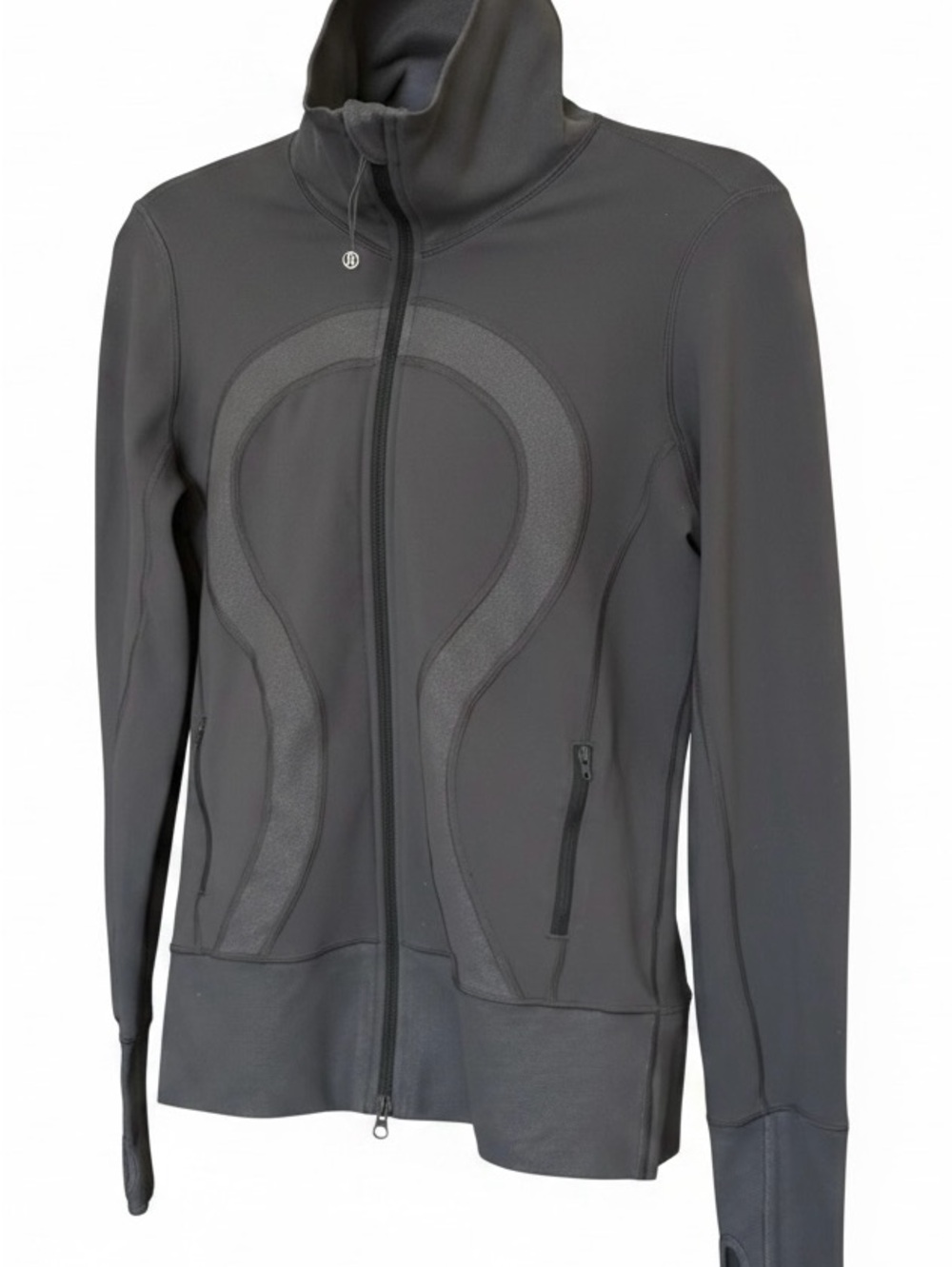 Lululemon Define Jacket Womens Size 8 Dark Charcoal Gray Luon Full Zip Yoga